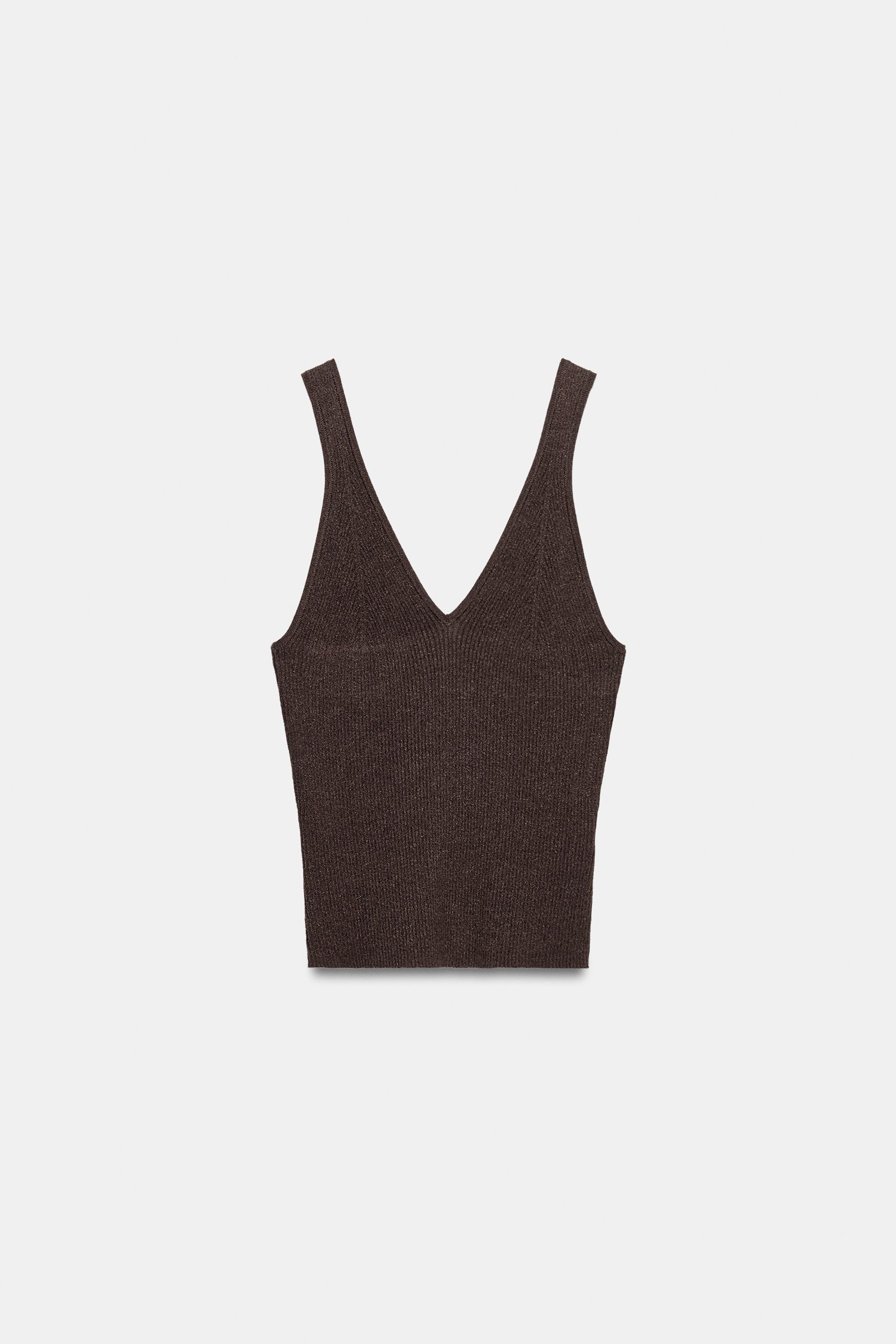 TOP EN MAILLE À BRETELLES
